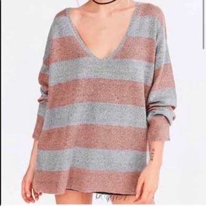 Urban Outfitters BDG Oversized Stripe V-Neck Sweater XS/S